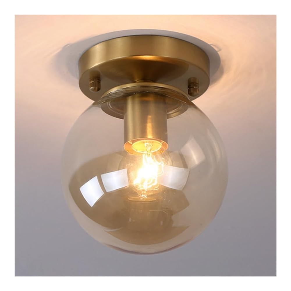 ITOSUI Modern Farmhouse Glass Pendant Lamp Shade Ceiling Light - Simple Semi Flush Mount Light Fixture for Hallway, Corridor, Kitchen, Entryway, Bedroom(H)