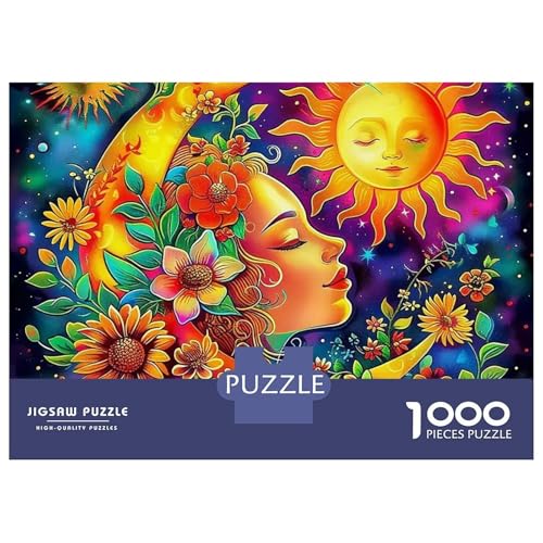 Rompecabezas de galaxia de 1000 piezas para adultos juego educativo de sol y luna mar y montaña 2
