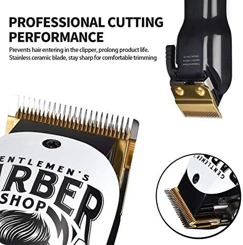 BESTBOMG Professional Hair Clipper Men, Hair Trimmer Graffiti Cordless Shaver 5800RPM Electric Haircut Kit Ceramic Blade 2000mAh Rechargeable Battery Light Indicator for Men and Family Use