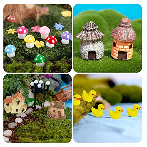 113 Pcs Fairy Garden Accessories,Miniature Fairy Garden Accessories Outdoor,Fairy Garden Kit,Fairy Garden Animals, Miniature Figurines,Micro Landscape Ornaments Kit,Garden Diy Kit #TOP3