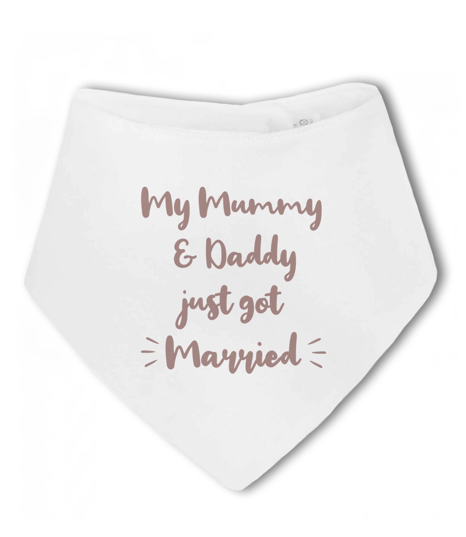 Make It Love It Sell It - My Mummy And Daddy Just Got Married - Wedding Day Baby Bandana Bib, For Boy or Girl, One Size