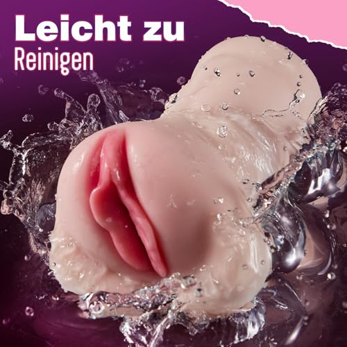 Realistischer Masturbator Taschenmuschi Sexspielzeug für Männer 2 in 1 Masturbatoren Sillikon Masturbieren für Mann solo fleisch Pocket Pussy Sex Spielzeug für Paare Erotik sextoy