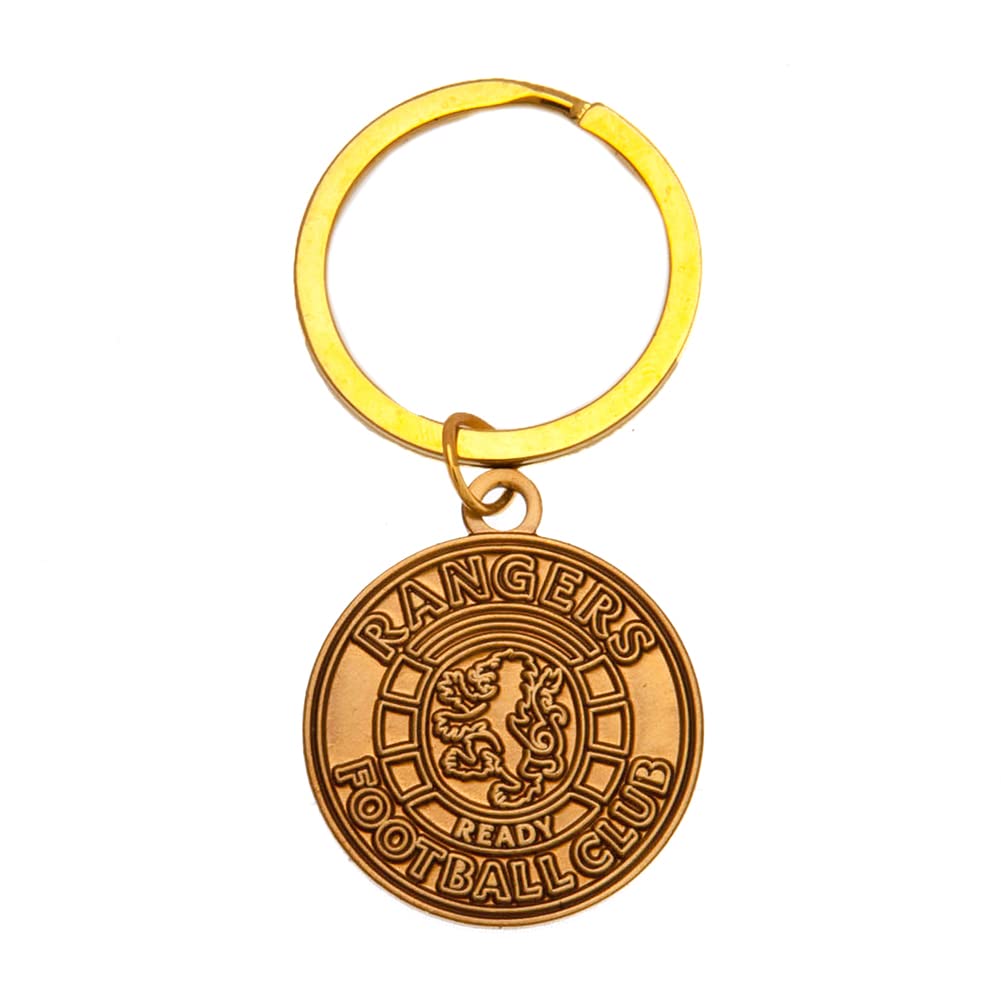 Rangers FC Crest Keyring (One Size) (Antique Gold)