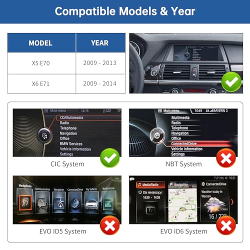 Road Top Pantalla CarPlay 12.3" para BMW X5 X6 E70/E71 miniatura 2