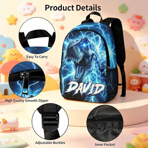 Image of Custom Kid Backpack for Boys Toddler Backpacks Back to School Bookbag Set