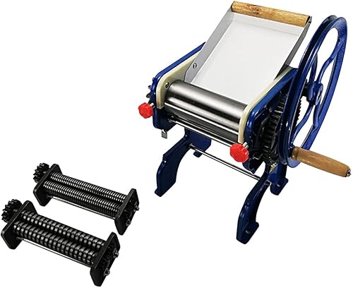 Miniatura 7 de Máquina para hacer pasta, máquina manual de rodillos de fideos, máquina para fabricar fideos de acero inoxidable, rodillo de pasta, rodillo de masa