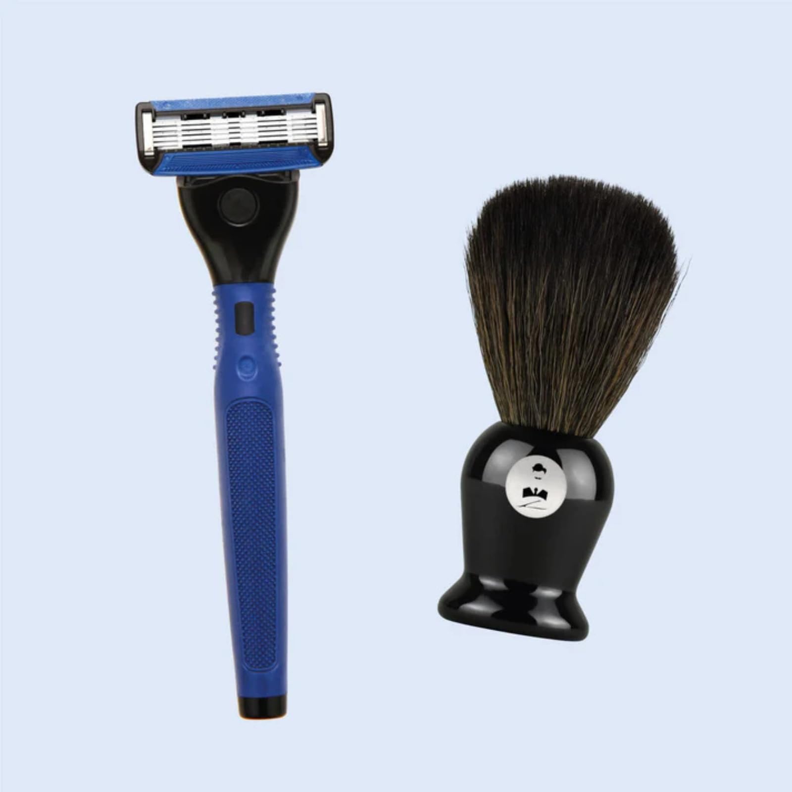 Monsieur BARBIER Estuche Afeitado Super Daddy Hombre 5 Piezas | Afeitadora El Presidente y 4 recambios, Prepa-SHAVE, Better-SHAVE, Extra-SHAVE antienvejecimiento, tejón de barbero.