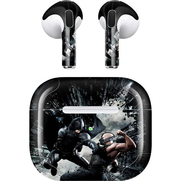 Skinit Decal Audio Skin Compatible with Apple AirPods (3rd Gen, 2021) - Officially Licensed Warner Bros Batman and Bane Fighting Design