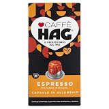 Hag COLOMBIA - 50 Capsule Caffè Decaffeinato Espresso - Compatibili con Macchine Nespresso in Alluminio - Intensità 7/10 *