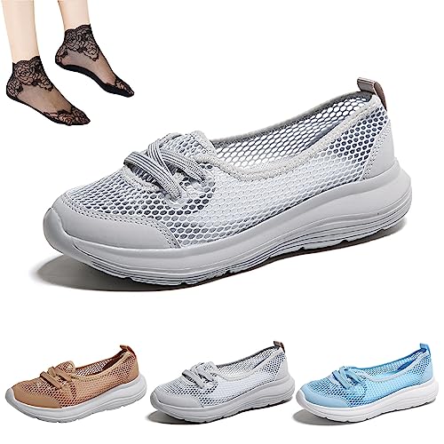 Women's Kotsas Orthopedic Shoes, Breathable Arch Support Non-Slip Slip On, Walk Clouds Grey, 5 US (A Grey,5)