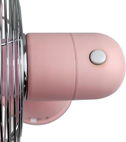 Miniatura 6 de Good Housekeeping (92516 Ventilador personal oscilante de 5 pulgadas, alimentado por USB, color rosa