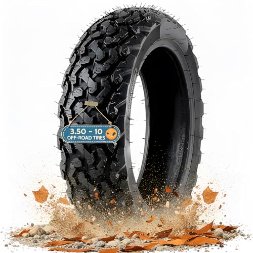 3.50-10 Knobby Tire for Scooter with Bone-Shaped Treads Anti-Edge Skid