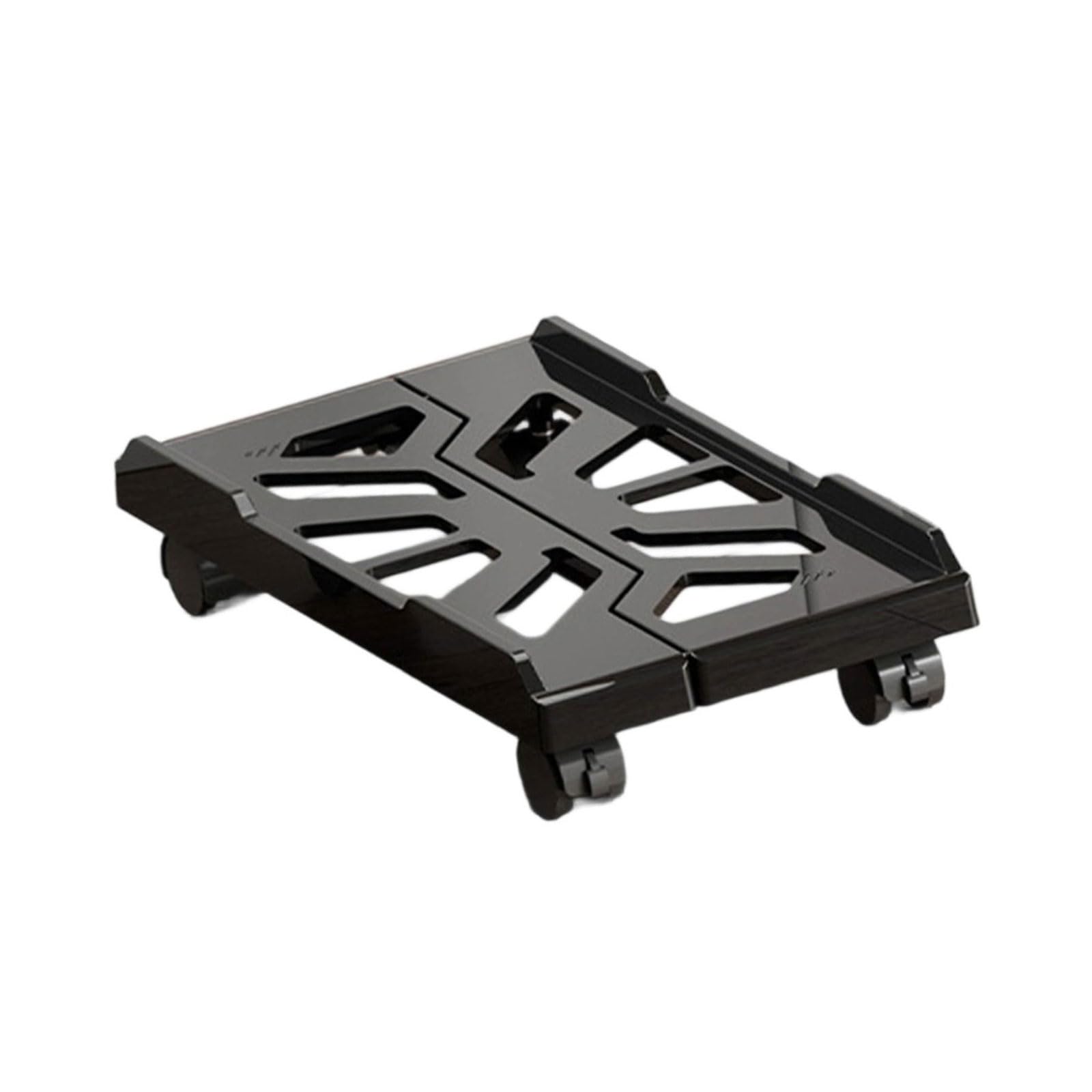 Mobile CPU Stand Computer Tower Holder with 4 Casters Wheel Mobile Cart Stand for Gamers and Students Metal Rolling Cart Under Desk Tower