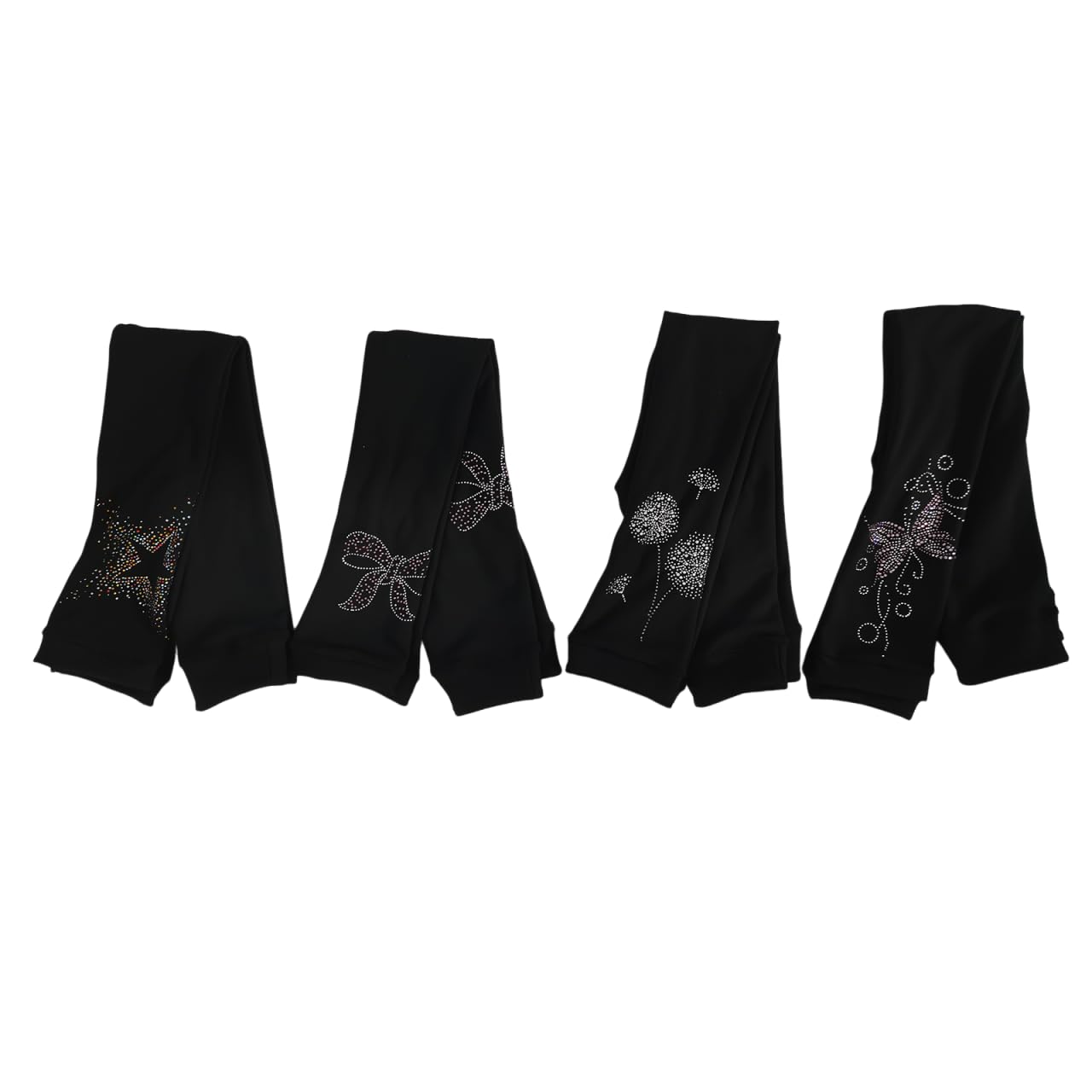 LIUHUO Pantaloni da pattinaggio artistico da ragazza neri quattro modelli pantaloni da allenamento in velluto