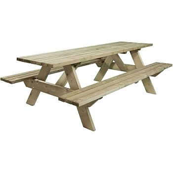 Picknicktisch jumbo ‘Luxus’ 300 cm lang (12 Personen) inklusive 6