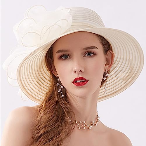Sombrero Derby para Mujer con Lazo y Organza miniatura 4