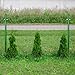 DOLEMODUO 4FT Heavy Duty Green Metal Garden Fence Posts (2-Pack) - for DIY Chicken Wire, Garden/Yard/Driveway/Farm Fence Stakes