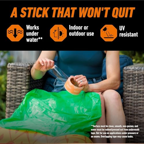 Gorilla 3044701 Tape Duct Tape Crystal Clear 48mm x 8.2m (Pack of 6) - 5