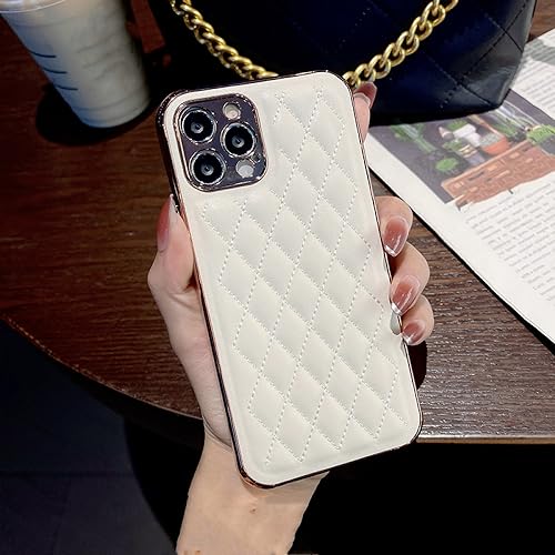 Coque Lattice en cuir blanc iPhone XR idéale pour le bureau