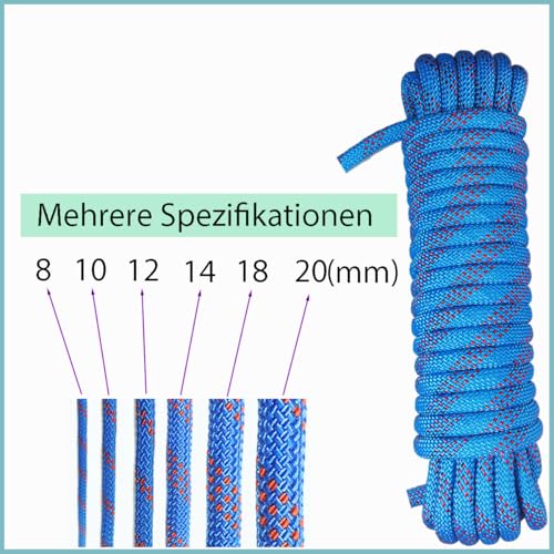 Treadstar Polypropylene Rope, 10mm Blue Braided Nylon Rope for Boats Mooring Rope for Dock (8mm-30m), 8mm(30 M) - Image 3