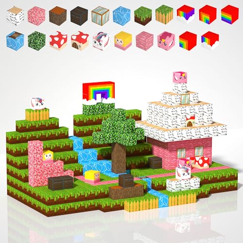 Renholin 150PCS Magnetische Bausteine Spielwürfel REN15025