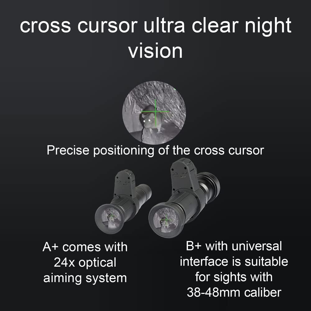 Lens,Monocular Crossing Cursor Digital Night-Visions Device Infrared Day Night Use Night-Visions Device 500M Full Black Viewing Distance 4X Digital Zoom Night-Visions Device