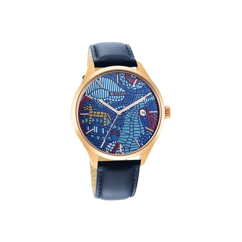 Titan Womens Blue Dial Leather Analog Watch (B0B75GL85T) Amazon Price History, Amazon Price Tracker