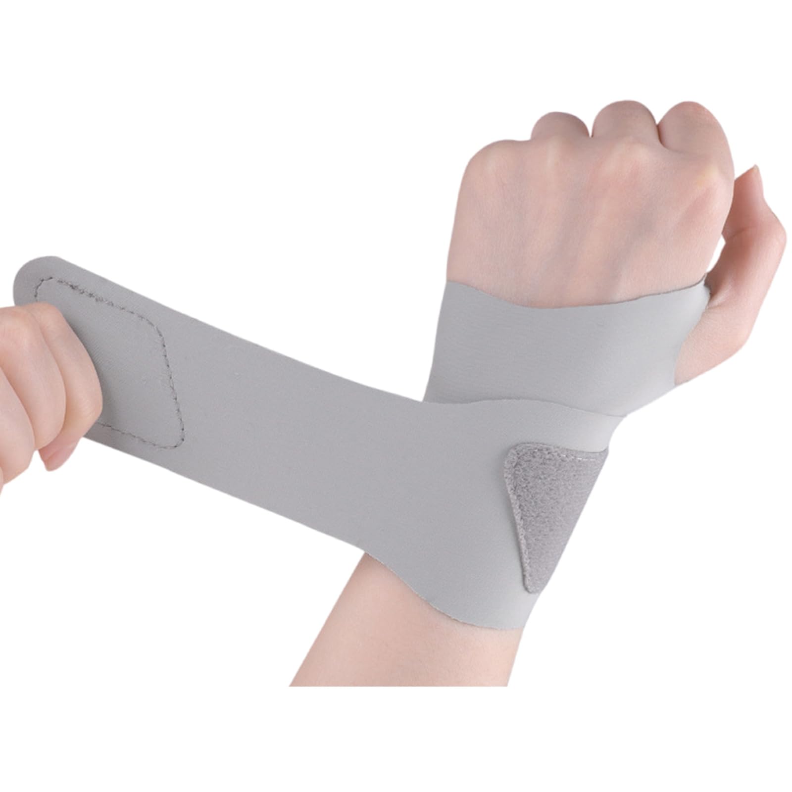 HUANIZI Wrist Wrap Adjustable Compression Strap and Wrist Brace Sport Support for Gym Fitness Weightlifting Workout Training, 36x6.50cm, Gray