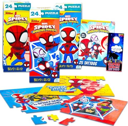 Spidey and Friends Jigsaw Puzzles for Kids, Ages 3-5 - 3 Pack Bundle image 5