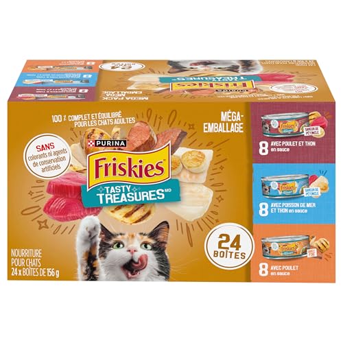 Friskies Tasty Treasures Wet Cat Food, Poultry & Fish Combo Variety Pack 3 Flavours - 156 g Can (24 Pack) image 8