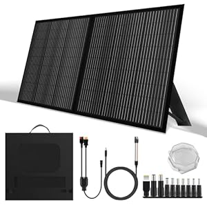 SUNSUL Portable 100 Watt 12V Foldable Solar Panel with Adjustable Kickstands and Waterproof IP65 Design for Power Station, Travel, Outdoor Camping, RVs, and Off-Grid Applications