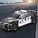 OCCAFY Police Car Toy Plastic Pursuit Rescue Vehicle with Sirnes Sound and Light for Kids Toddlers Boys 1:20