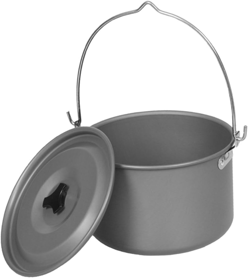 Collapsible Camping Pot Set Aluminum Large Cooking Pot for Outdoor Hiking Picnics Cookware Set