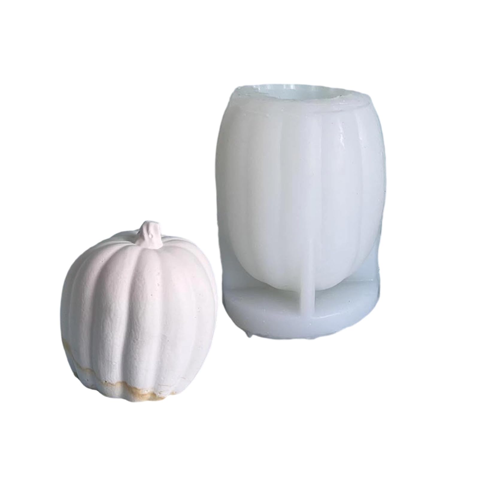 NEWFT Silicone Pumpkin Shaped Candle Mold for Handmade Enthusiasts Aromatherapies Mould Practical Craft Classroom Supplies
