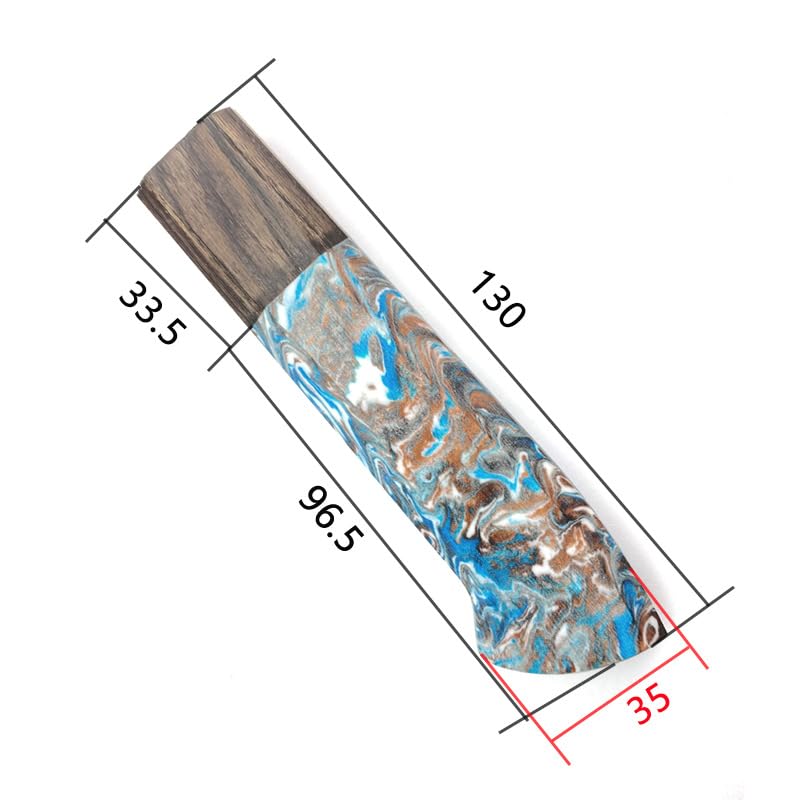 Mango de cuchillo japonés de madera 1 pieza DIY miniatura 2