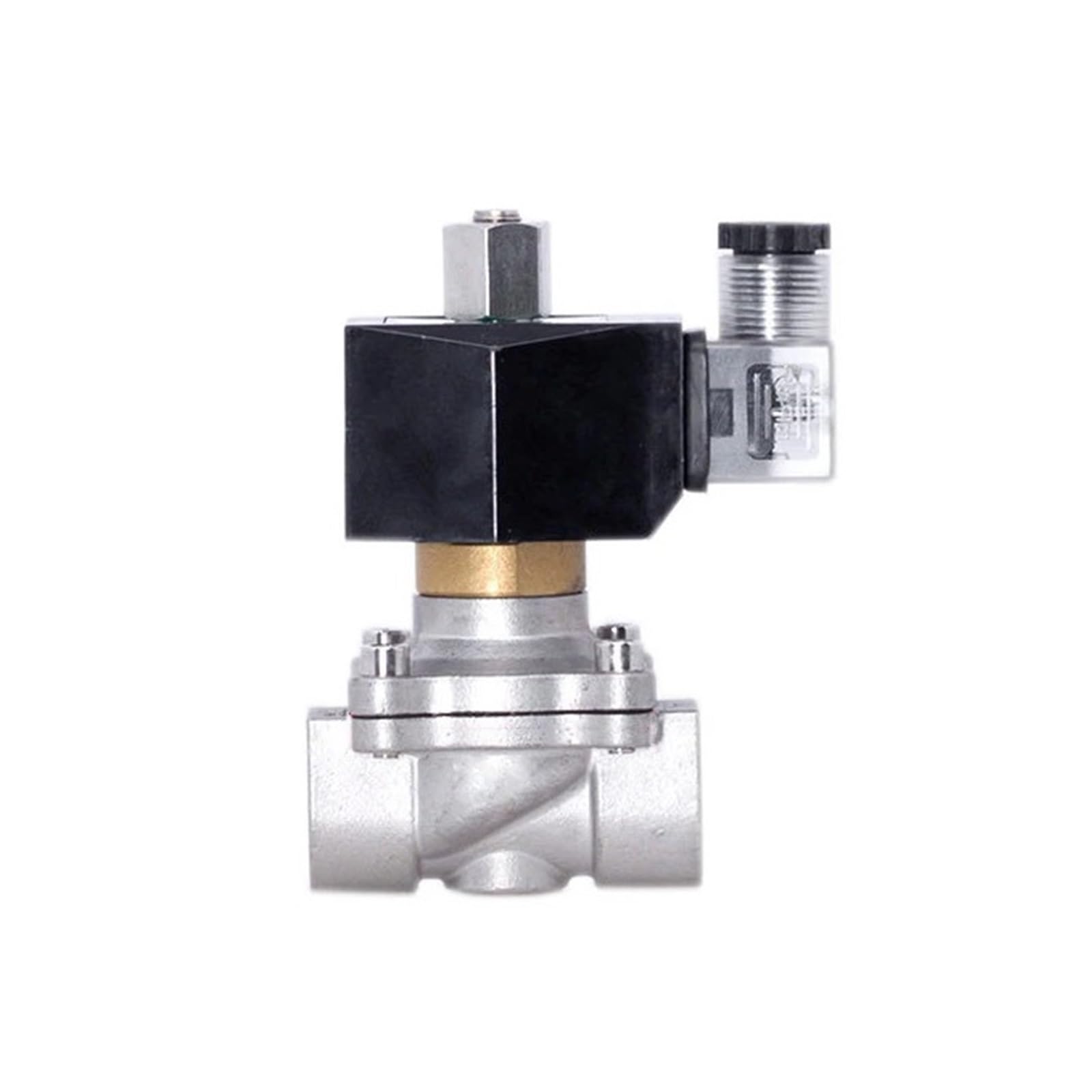 XFMZFUBD 3/8" G internal thread stainless steel solenoid valve waterproof normally open solenoid valve with LED power indicator 24V 12V 220V 110V(G-230VAC-EPDM-SEAL)