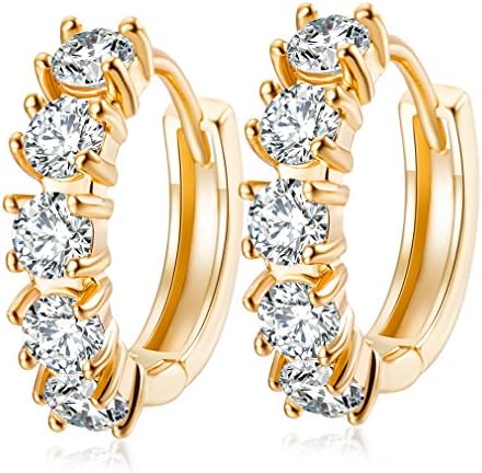 YAZILIND 18 K Chapado En Oro Mujeres Joyas Exquisitas Alas Huecas Rhinestone Stud Pendiente (blanco