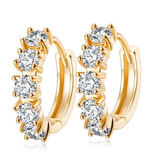 YAZILIND 18 k chapado en oro joyer¨ªa exquisita peque?a bola de oro aretes joyer¨ªa de la boda para las mujeres ni?as