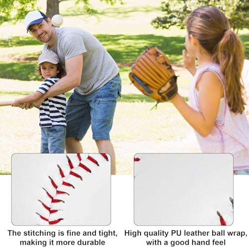 Lunaanda 4 PCs Soft Baseball, Soft Übung Baseballs, Softball -Trainingsball, genähte T -Ball, Rounders Bälle, weiches Leder für Erwachsene Jugendtraining professionelle Baseballspiele