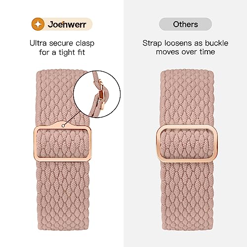 Joehwerr Anti-Slip Braided Band 3-Pack Compatible for Apple Watch Straps 38mm 40mm 41mm 42mm 44mm 45mm 49mm Women, Adjustable Stretchy Elastic Replacement Strap for iWatch Ultra SE 8 7 6 5 4 3 2 1 - Image 3