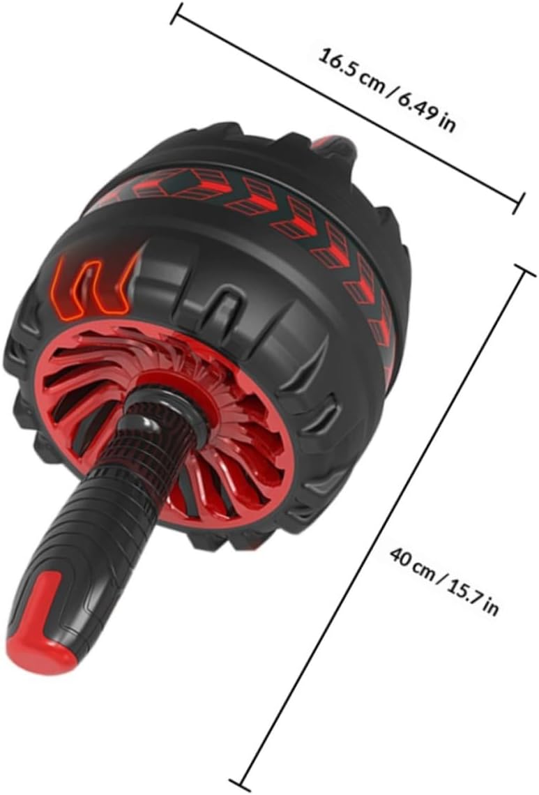 Double Wheel Ab Roller with Knee Mat, Silent Rebound Abdominal Exercise Roller for Home Gym Fitness, Core Strength Training Equipment for Stomach Workout