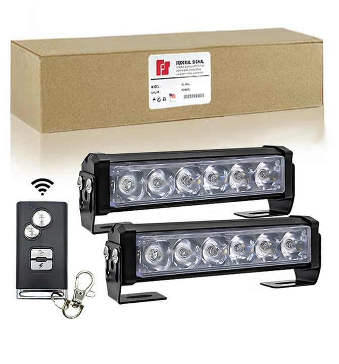 Image of AutoBizarre LED Front Warning Light 12 V Federal Signal Flash Light Red Blue White Grille Flashing Strobe Light Bar For All Cars