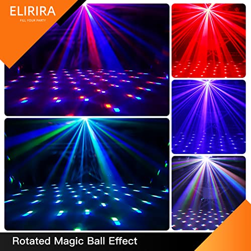 Elirira Stage Dj Party Lights,5 In 1 Mixed Effect Lights With Magic Ball, Led Par Pattern Lights And Strobe/Uv,Sound Activated Disco Light With Remote Dmx Control, Great For Wedding/Church/Club/Party #TOP2