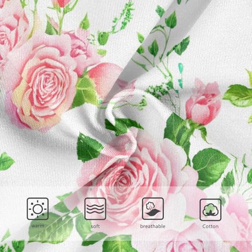 Spring Floral Pink Roses Toddler Underwear Floral 2t Cotton Panties Little Girl Personalized Underpants Briefs3