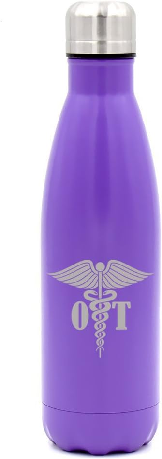 17 oz. Double Wall Vacuum Insulated Stainless Steel Water Bottle Travel Mug Cup OT Occupational Therapy Medical Symbol