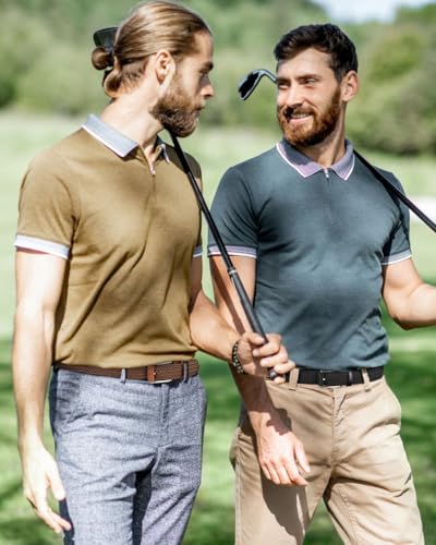 BOSTANTEN Stretch Belts for Men Braided Woven Belts Men 1 3/8", Gift for Golf Pants Casual Shorts Jeans2