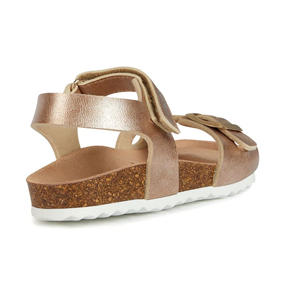 Geox Adriel Girls, Sandalia Niñas, Rose Gold C8124, 24 EU