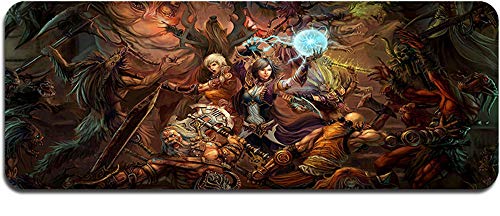 Junchen&Zhang Alfombrilla de ratón tamaño extendido - Diablo Ultra-Large Engrosado Impermeable (800 * 300 * 3MM/31.5 * 11.7 * 0.12inch, 17)