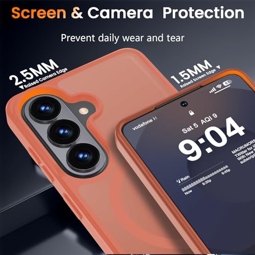 Image of WRJ Magnetic Case for Samsung Galaxy A17 /A16 /A26 6.7-Inch,Matte Orange