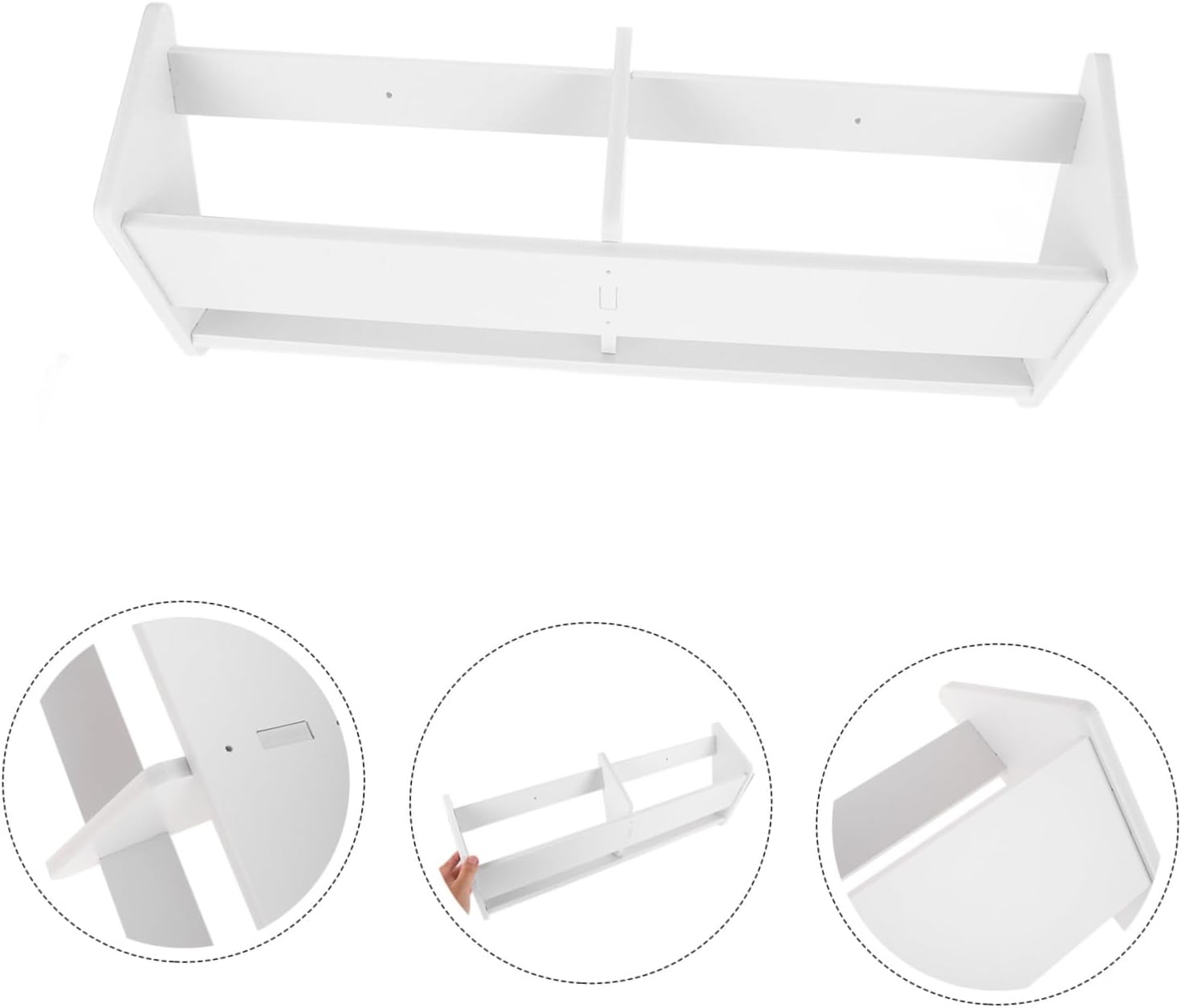 Cabilock Wall Mounted Slipper Rack No Drilling Bathroom Shoe Organizer Adhesive Slipper Holder for Entryway Space-Saving Storage for Home and Dorm